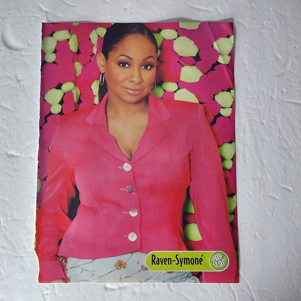 Raven-Symone Pink Top Vintage Pinup Magazine Clipping 2005 8x10.5 Popstar!